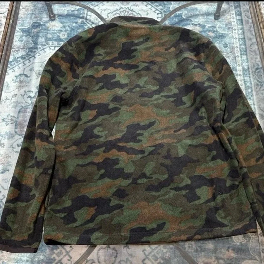 Sonoma Men's Arctic Fleece Jacket Camo Green Full Zip Size M